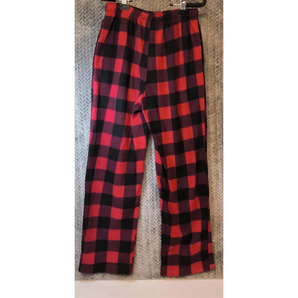 Lucky Brand Red and Black Plaid Pajama Pants